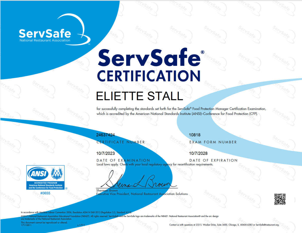ServSafe Certification